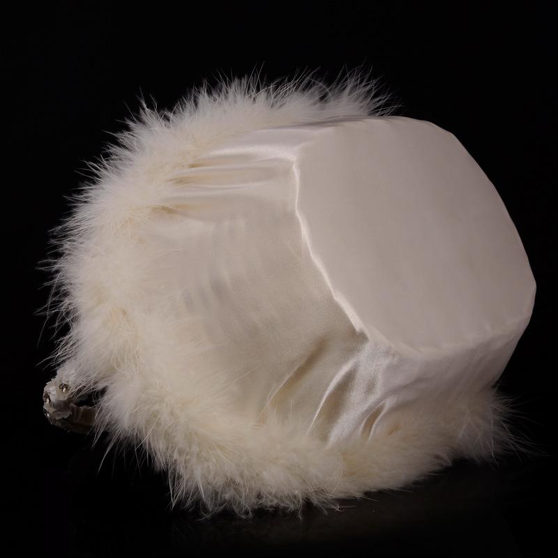 Cross-border Western-style wedding flower girl, ostrich wool rose, handmade flower basket, bridesmaid carrying basket, wedding decoration supplies Item Picture