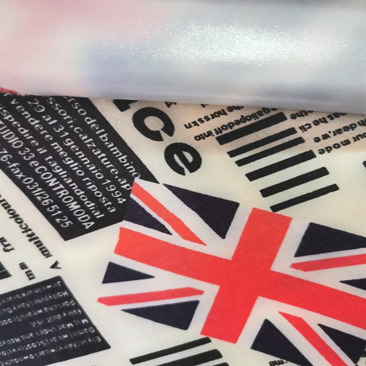 The color tin printing series of printed newspapers are in stock and widely applicable to the outer packaging fabrics of bags, cosmetic bags, handbags, etc details Picture