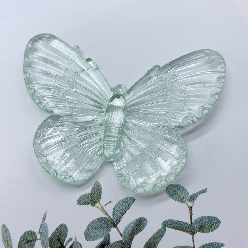 ins透明蝴蝶地摊货源吊孔大小号 厂家直销亚克力夏天色搭配包包珠详情图16