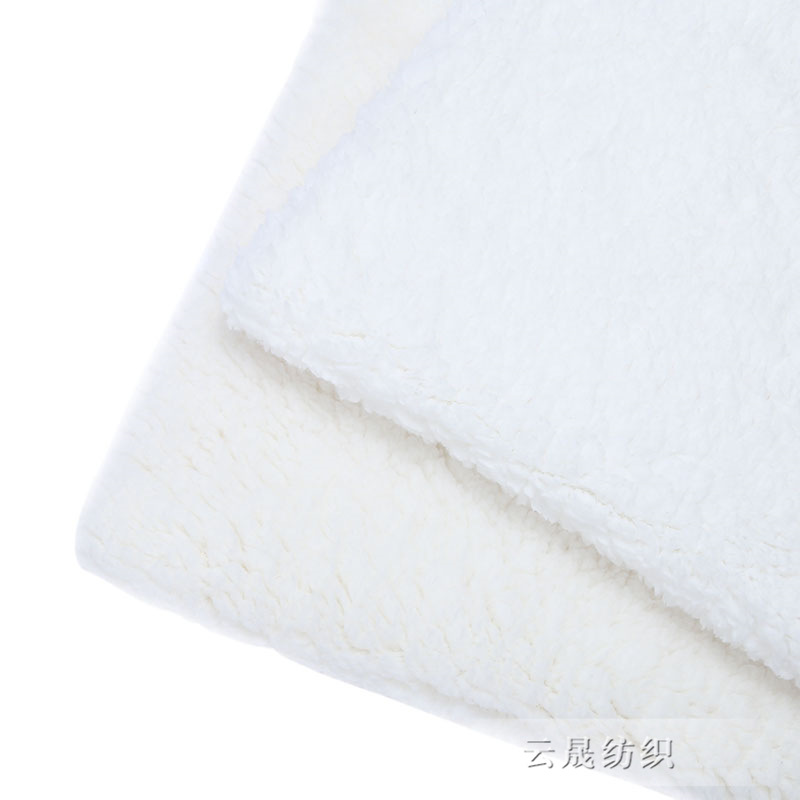In stock: Cotton fleece one-piece scarf hat, all-polyester fine cotton fleece fabric, autumn and winter fabric, toys, home wear, warm fabric details Picture