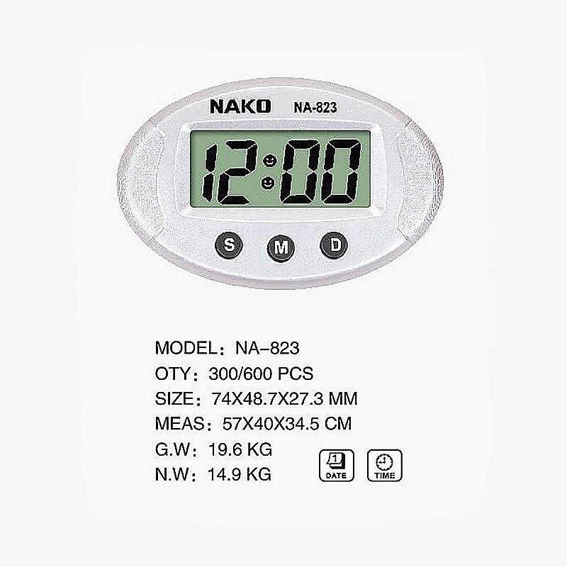 Manufacturers directly supply NAKO NA-823 car clock small alarm clock electronic clock lcd display electronic clock thumbnail