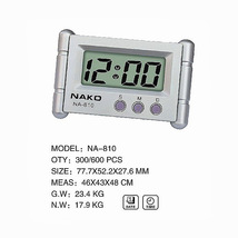 厂家直供 NAKO NA-810 车载钟 小闹钟电子钟 lcd 显示电子钟