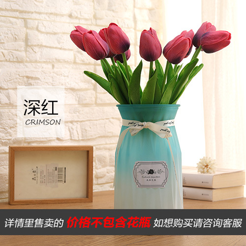 Emulación PU mini tulipán emulación flores flores falsas al por mayor comercio exterior transfronterizo boda flores de seda decoración del hogar flores undefined