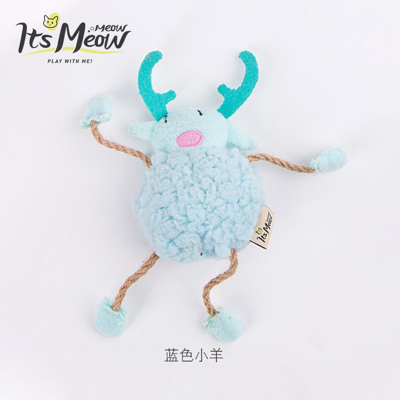 20 New pet cat products include mint plush cat ticker toy Chew chew teeth long rope monster cat toy undefined
