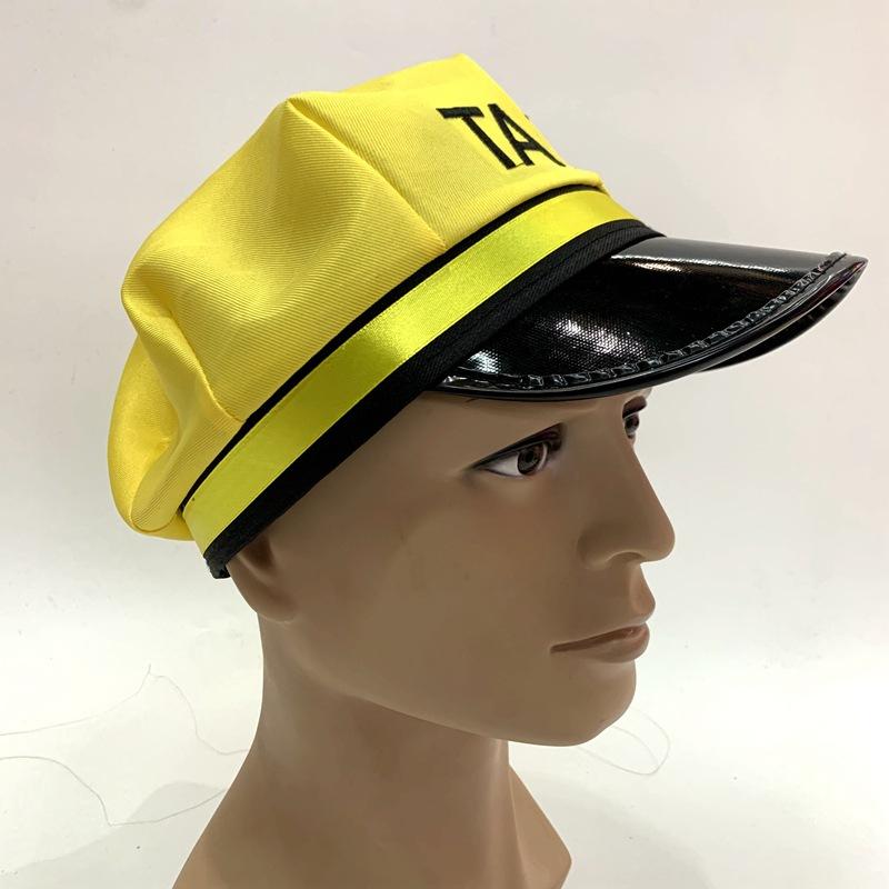 Yellow car, TAXI, taxi hat, masquerade ball, performance hat, custom-made wholesale, foreign trade export of all kinds of hats Application Scenario