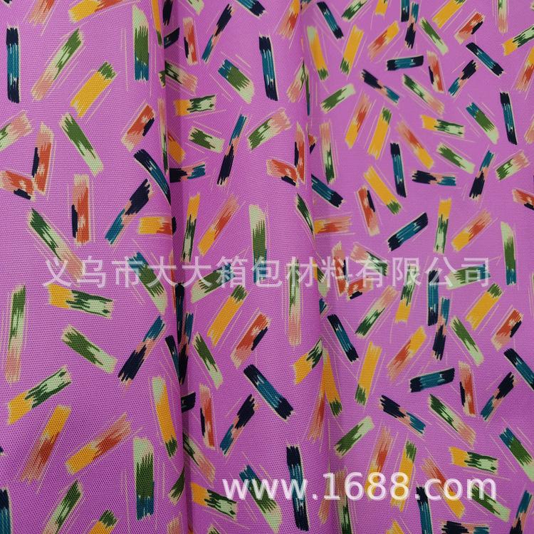 600DPU digital printing, eco-friendly PU Oxford fabric, digital printing, sample and design provided, bulk goods available Item Picture
