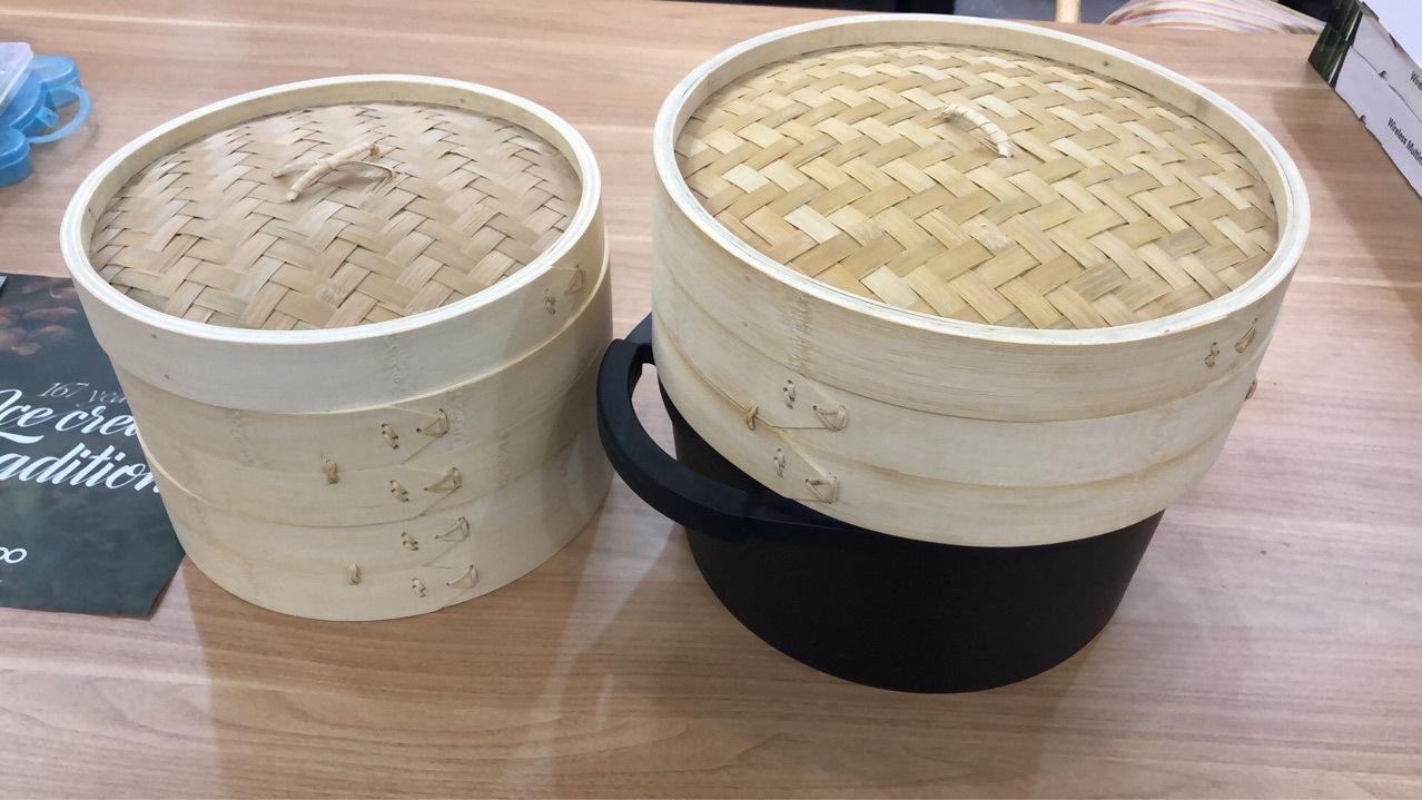 Factory direct sales, pure hand-woven bamboo steamer, Hong Kong-style dim sum steamer, pastry steamer rack Specification image