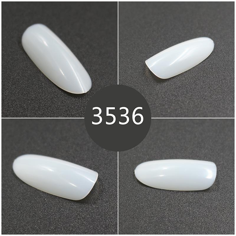 500片袋装圆头全贴假指甲自然日系半成品指甲贴片 美甲产品