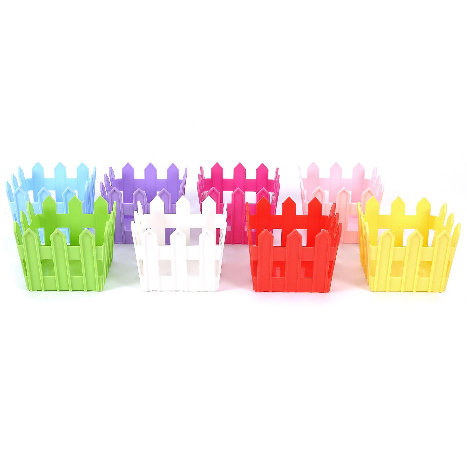Manufacturers supply 1141 square hollow plastic fence basin fence basin flower arranger