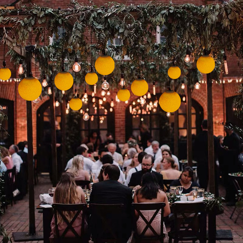 Cross-border outdoor led rice ball hanging tree lamp, crystal spherical shape, kindergarten street lighting landscape decoration