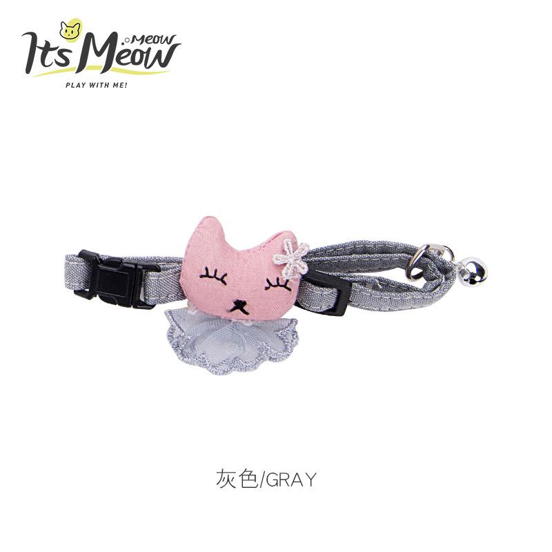 New rabbit lace pet collar with bell adjustable cat leash, one-piece consignment undefined