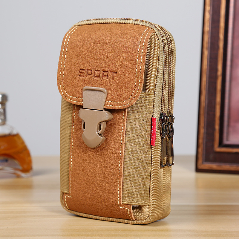 Hot Fashion Oxford Cloth Mobile Phone Bag Male Multi-Functional Mobile Phone Cover Wear Belt Mobile Phone Bag Gift Customization Wholesale undefined