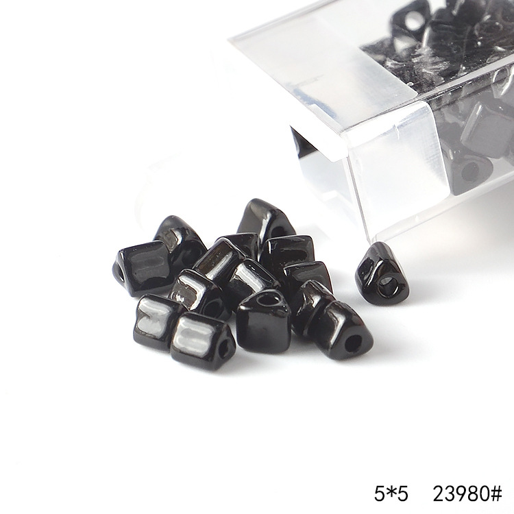 PRECIOA Czech imported glass rice beads triangular loose beads handmade DIY clothing accessories millet beads 10g bottle