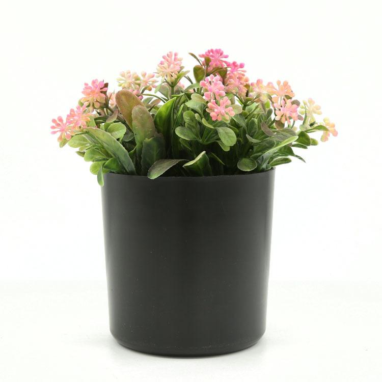 厂家供应北欧现代简约塑料花盆仿真植物花盆P05系列白底实物图