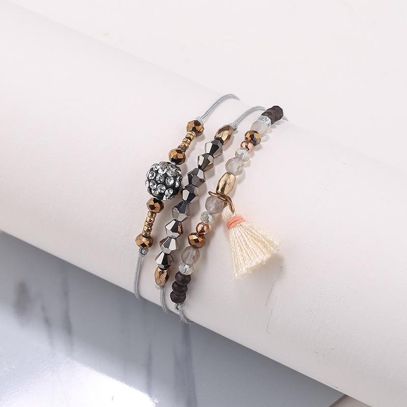 Manufacturers direct Bohemian national style bracelet natural stone tassel ins pendant bracelet string spot wholesale thumbnail