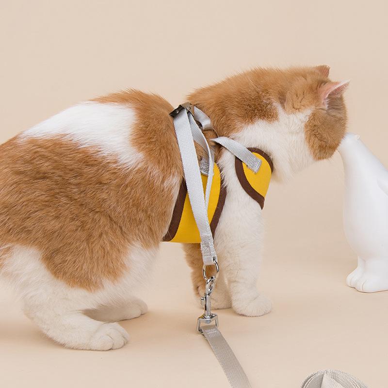 Pet supplies Pet supplies new spot wholesale pet chest strap anti-break meow leash small and medium-sized pet dog walking safety rope Specification drawing