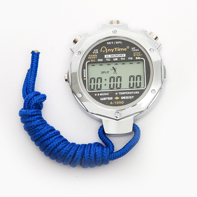 Manufacturers direct supply A-109D 10 memory waterproof metal stopwatch electronic stopwatch sports timer thumbnail