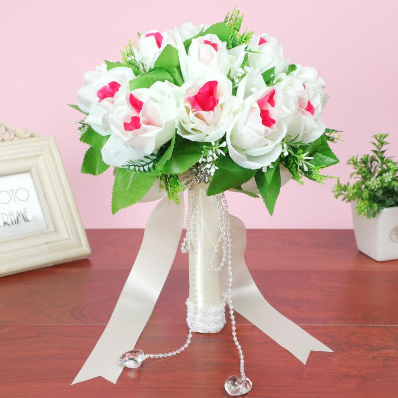 New cross-border Western-style wedding products, wedding simulation rose hand bouquets, creative home decorations, wedding supplies wholesale undefined