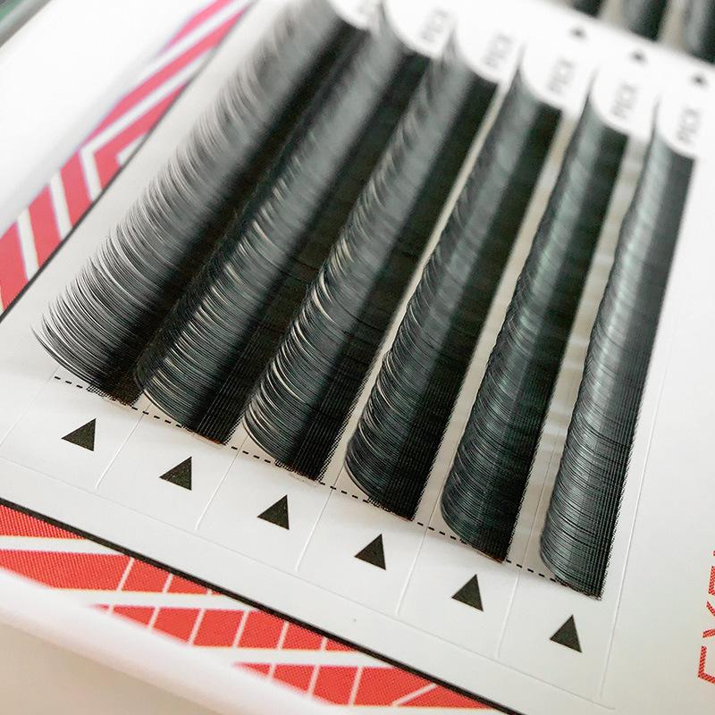 Laser grafted eyelash spiral groove single Japanese double tip flat hair wind blowing mink hair super soft very natural Item Picture