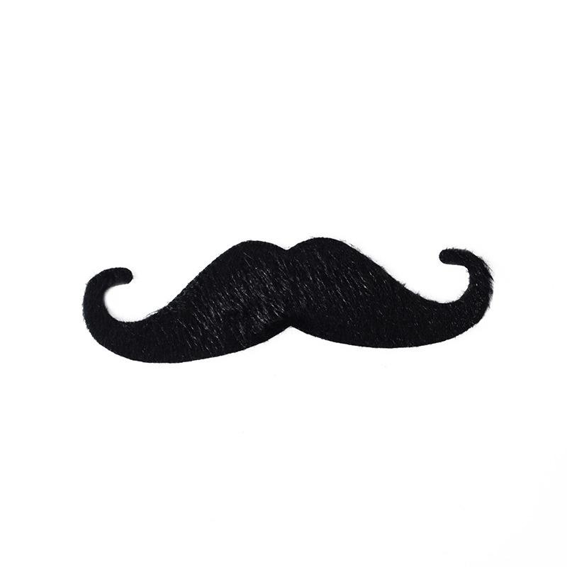 Cross-border foreign trade export dance party costume props for men and women, fine beard simulation black and pink figment-shaped beard toys Application Scenario