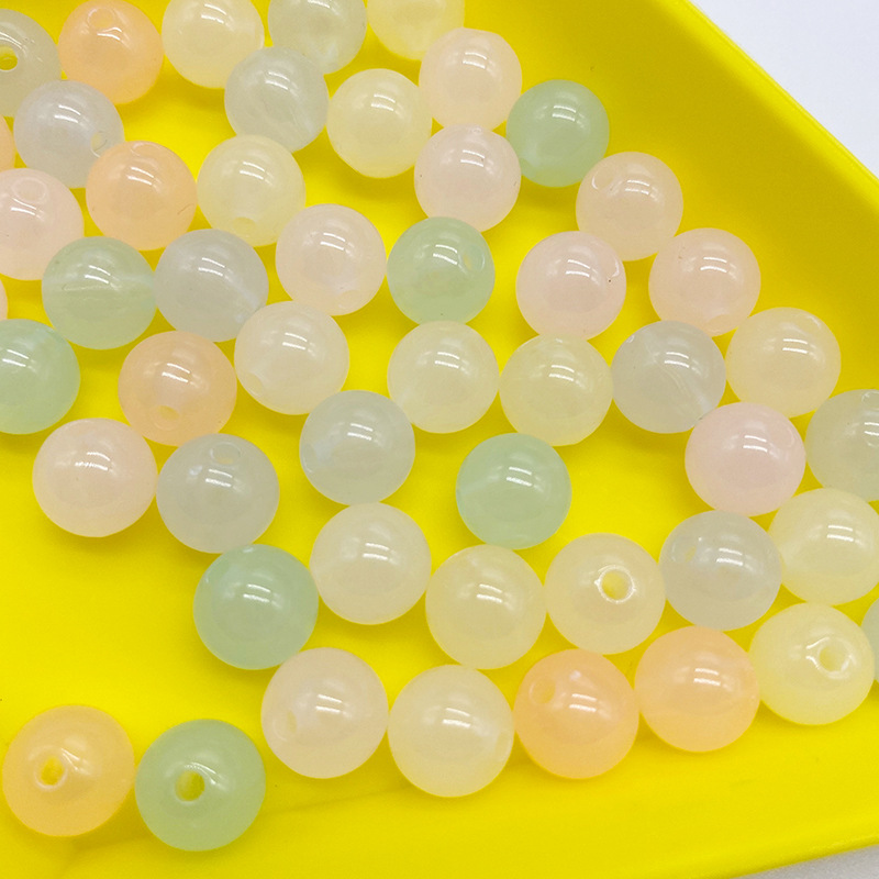 Acrylic through-hole jelly beads are versatile. They are the same light-colored beads as the popular ones. diy fresh color and versatile accessories
