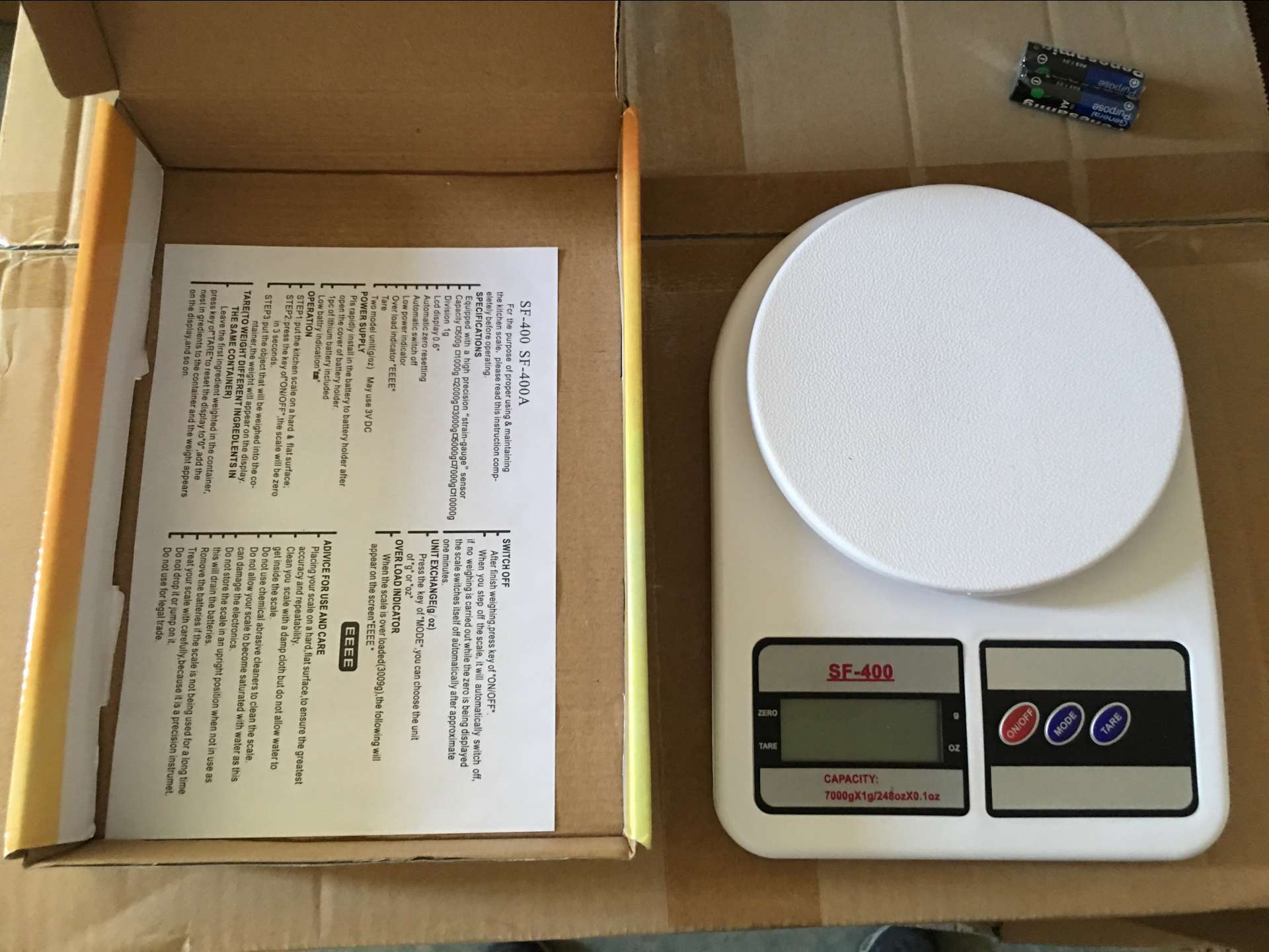 【厂家直供】SF-400电子厨房秤烘陪秤细节图