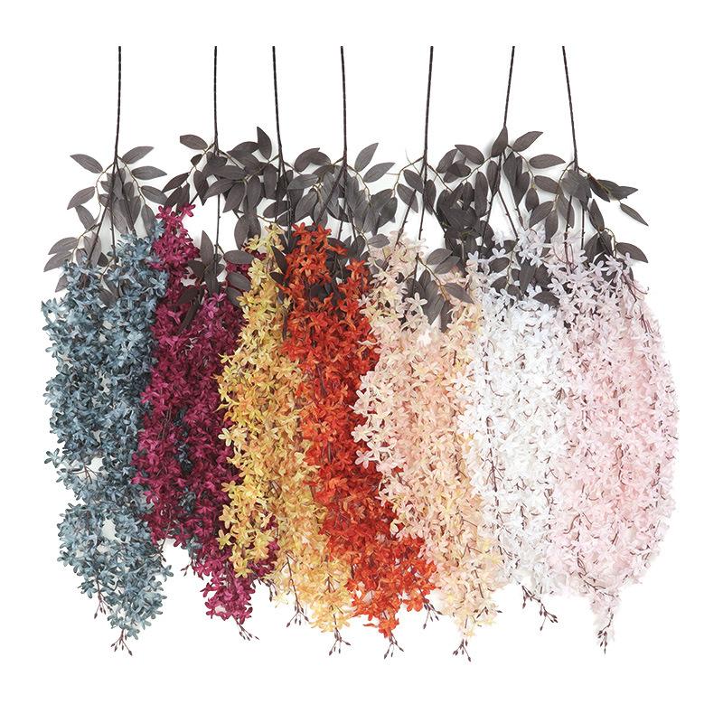 Lilac flower simulation encryption wisteria flower wedding ceiling decoration cherry blossom silk flower home artificial flower artificial bouquet Item Picture