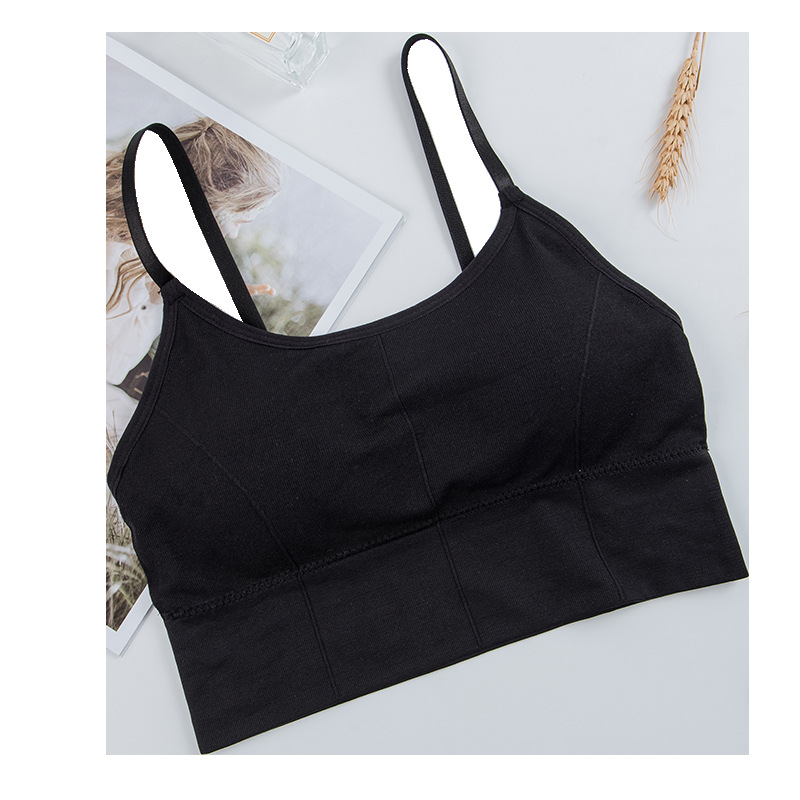 The new adjustable strappy bottom sports vest for girls is a backless and beautiful bra with a screw-around chest Item Picture