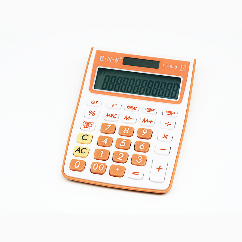 Manufacturers direct supply E.N.FEF-520 12-digit color calculator 4 color mixed cross-border calculator thumbnail