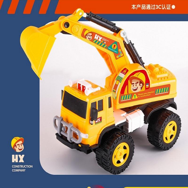 Factory direct sales and wholesale of children's inertial car simulation engineering excavators, sanitation vehicle moving parts, toy car models Item Picture