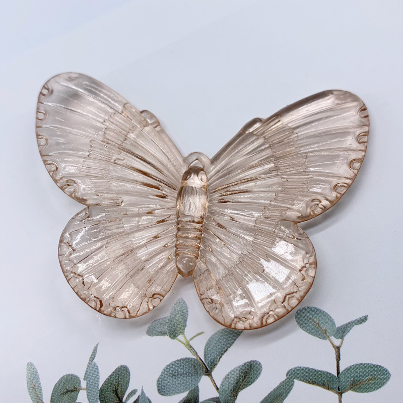 ins透明蝴蝶地摊货源吊孔大小号 厂家直销亚克力夏天色搭配包包珠详情图6