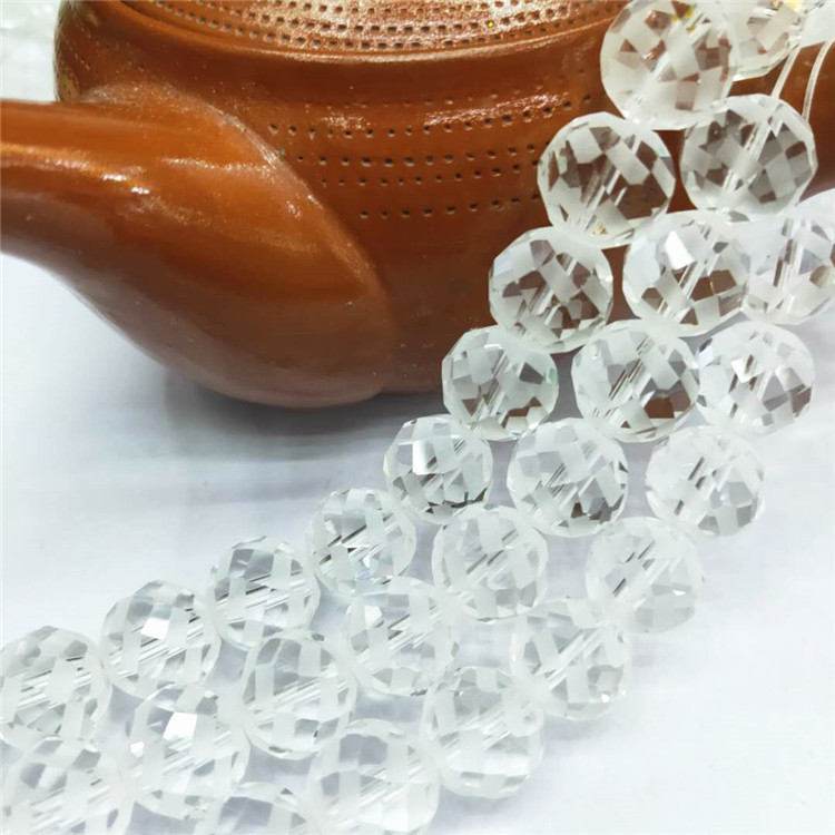 Wholesale of special crystal jewelry cut white crystal loose beads, DIY glass semi-finished jewelry beads, factory direct sales