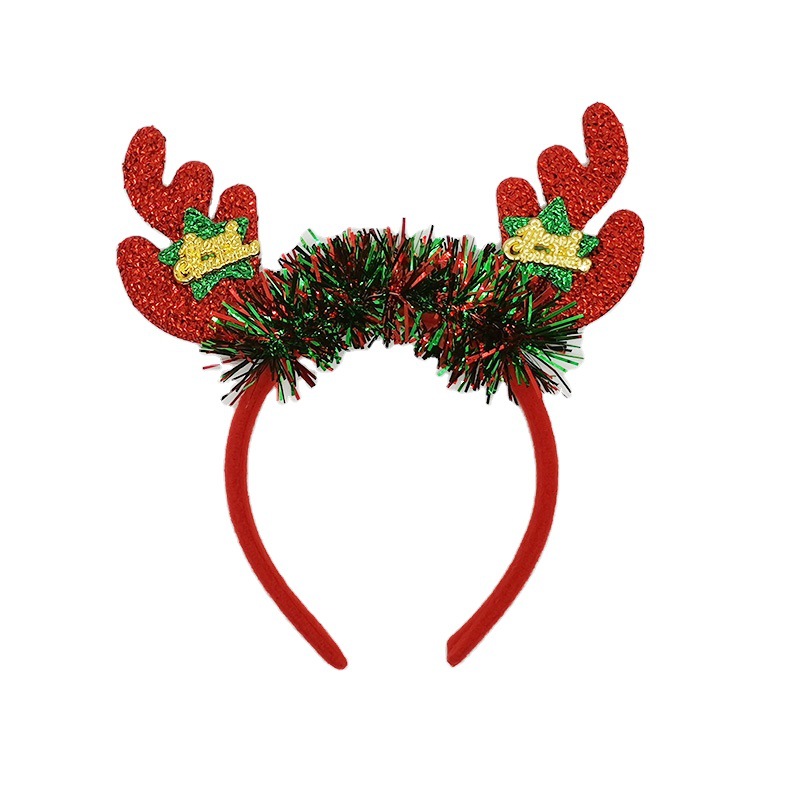 Christmas headbands, Christmas headwear decorations, hair accessories for children, girls, princesses, little girls, Christmas antler headbands for girls Item Picture