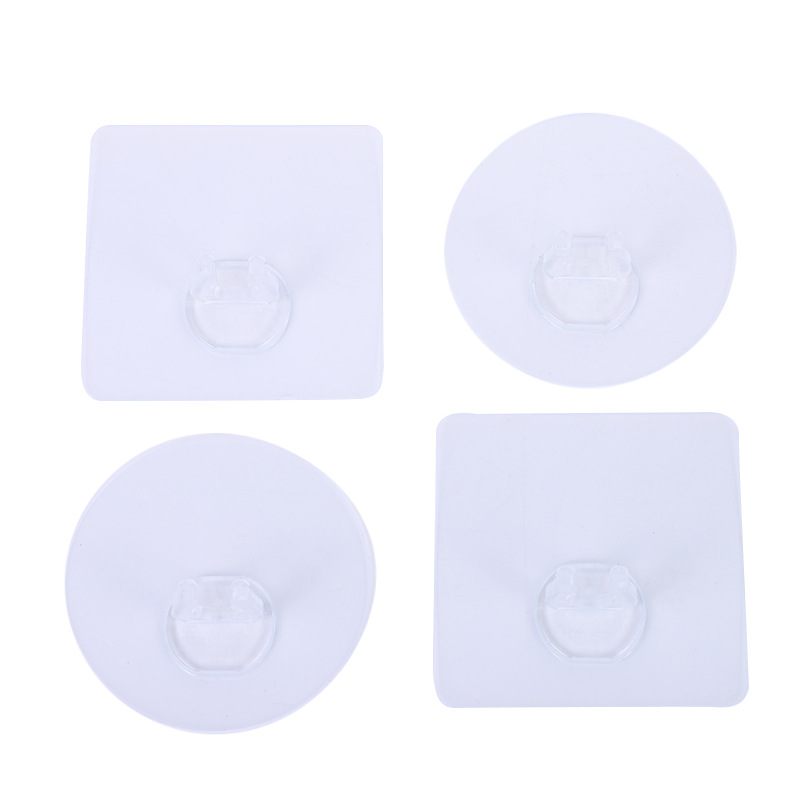 6.5 Transparent removable rubber toothbrush holder hook adhesive hook no drilling socket hook traceless adhesive hook toothbrush holder wholesale Item Picture