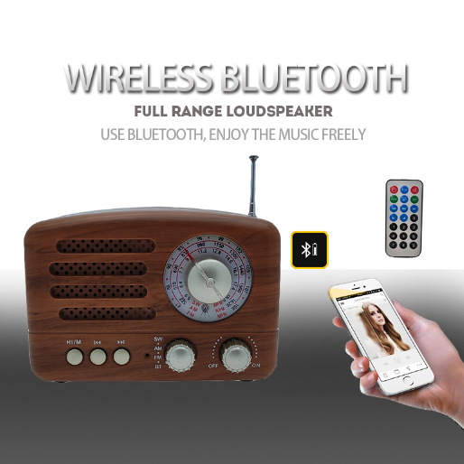cmik's new retro Bluetooth speaker, radio card, subwoofer, creative gift, mini antique audio system Specification image