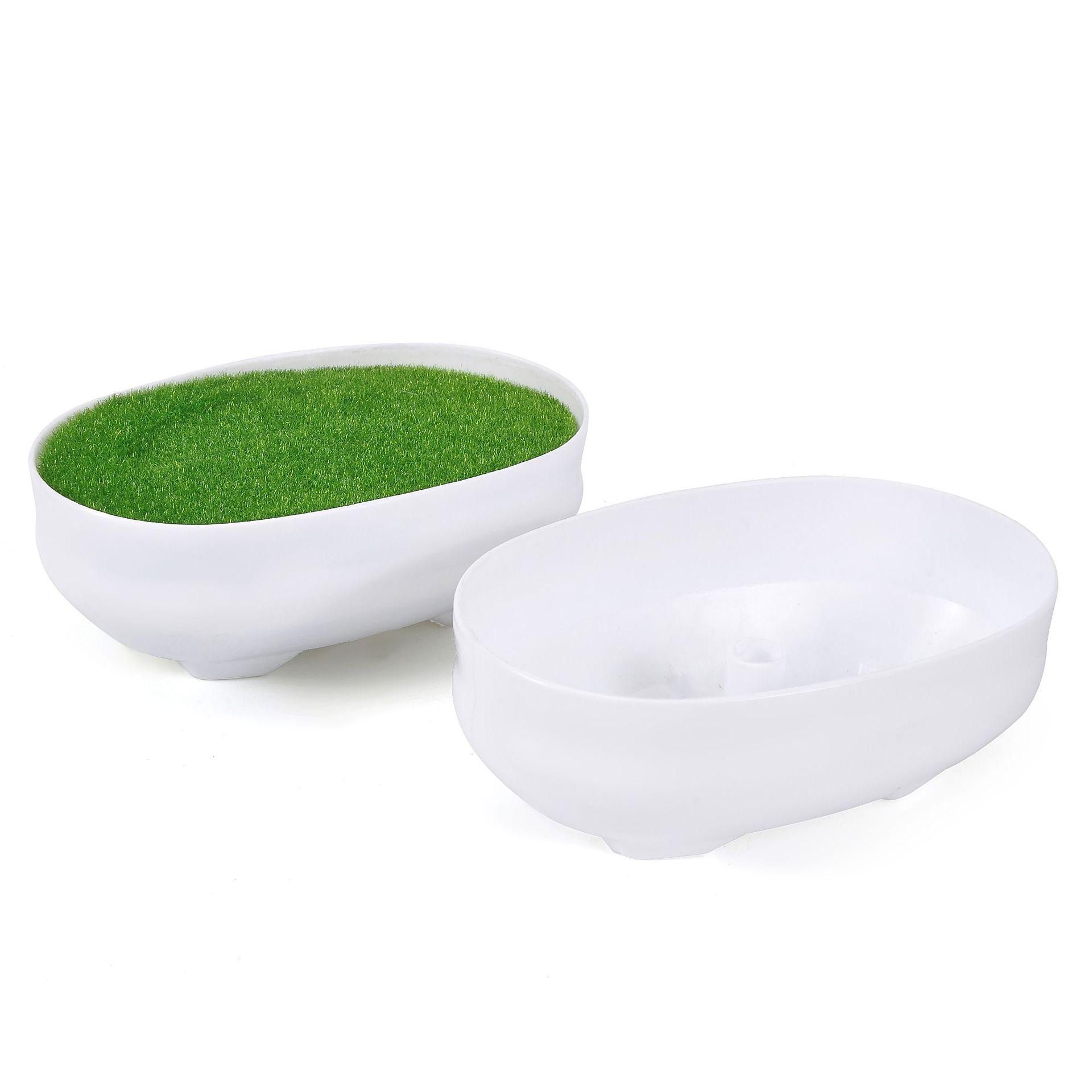 The manufacturer supplies P006 oval-shaped weighted and foamed artificial flower flowerpots and plastic flowerpots Item Picture
