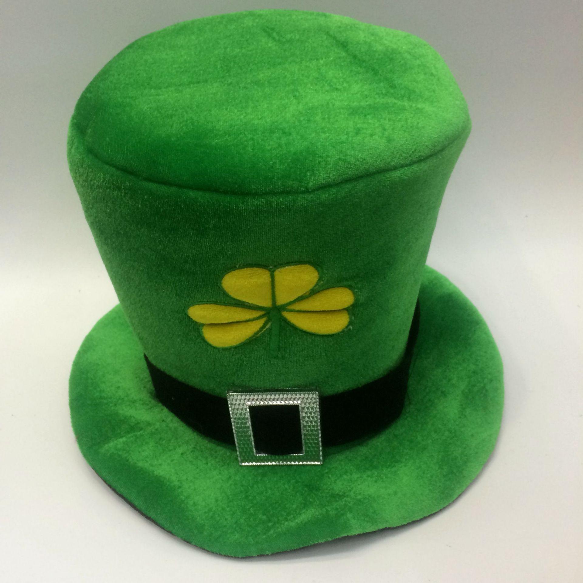 Irish Day green tall hats, green festival celebration joy soft Lincoln tall hats, custom-made various export hats Item Picture