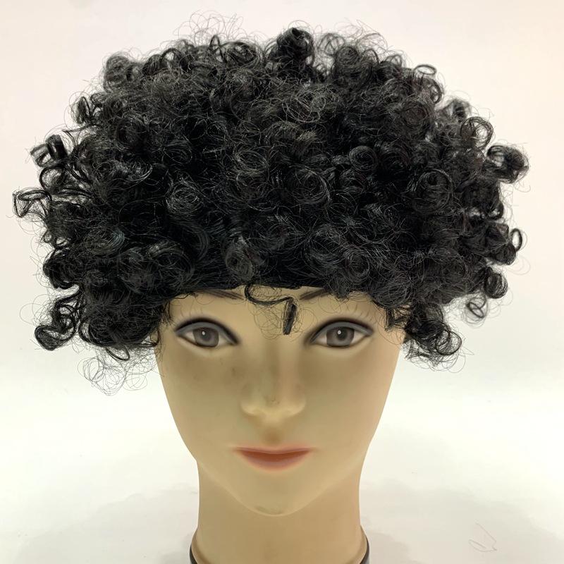 60g black children's fan wig, 60g children's performance wig, black people's African wig