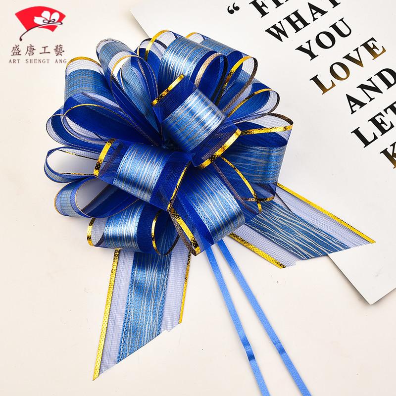 50MM雪纱印花球花 婚庆装饰手拉花厂家直销现货详情图6