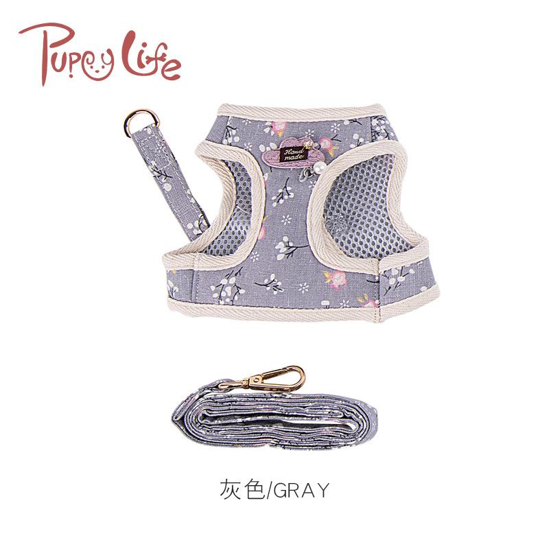 New style of pet supplies: Dog leash, chest and back strap, cat and dog clothes, dual-purpose leash, Korean-style printed dog leash undefined