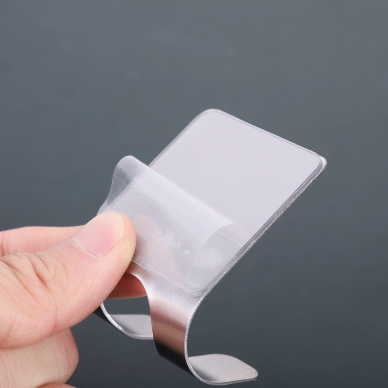 Double hook seamless adhesive razor stand factory direct sales, metal stainless steel adhesive hook wall, bathroom waterproof, seamless Application Scenario
