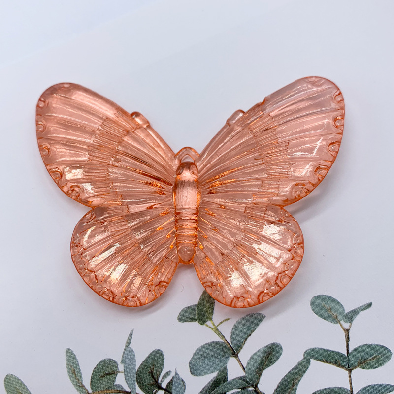 ins透明蝴蝶地摊货源吊孔大小号 厂家直销亚克力夏天色搭配包包珠详情图13