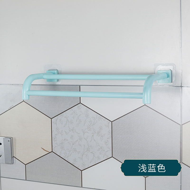 Seamless factory direct sales of widened double-pole towel racks, simple and nail-free towel racks, and bathroom bath towel racks without holes Application Scenario