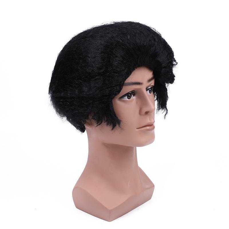 Qianfang Festival wig hat, African race, elvis Presley Halloween men's wig, rap song performance headwear, Elvis Presley 1221 Specification image