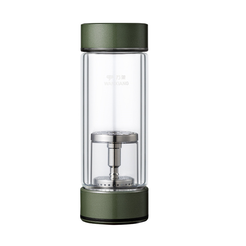 Wanxiang tea-water separation cup, high-end thickened, gift, office, home, car, men's and women's double-layer insulated tea-making glass cup Item Picture