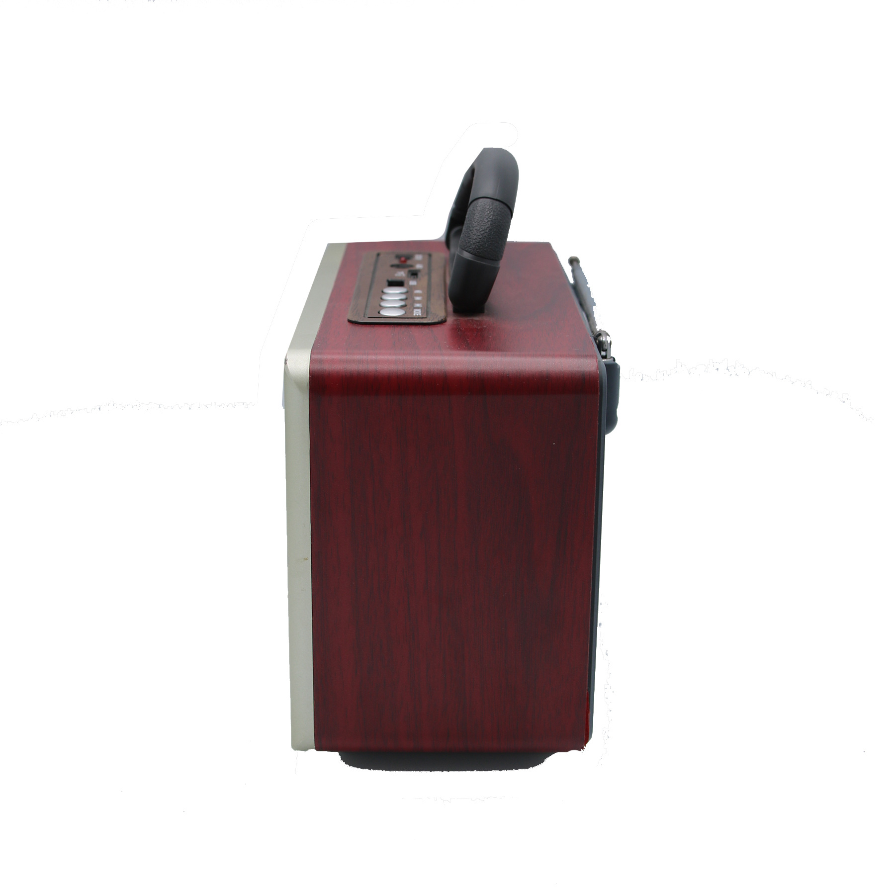 An old-fashioned European brand radio for the elderly, FM desktop, vintage, external amplifier, plug-in radio, made of wood Item Picture