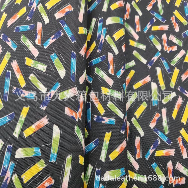 600DPU digital printing, eco-friendly PU Oxford fabric, digital printing, sample and design provided, bulk goods available Specification image