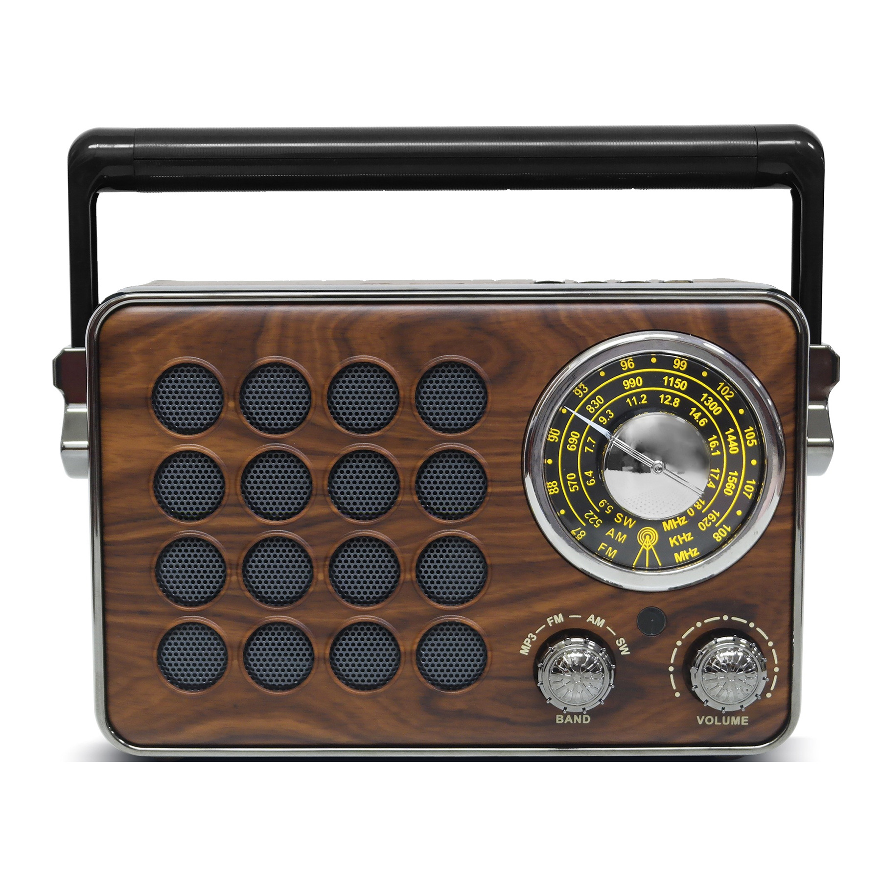 cmik outdoor portable wireless Bluetooth speaker subwoofer with card and USB flash drive, all-wooden retro speaker