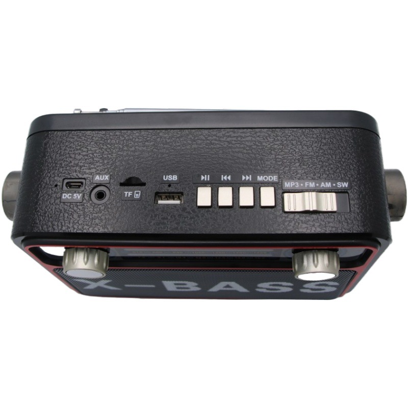 European and American retro radio, desktop for the elderly, old-fashioned card-inserting Bluetooth speaker, remote control FM medium wave and short wave broadcasting details Picture