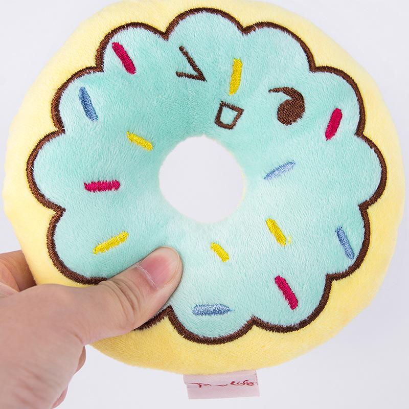 Spot wholesale pet supplies dog bite-resistant donuts interactive toy sound does not tear down the home teasing dog magic Specification drawing